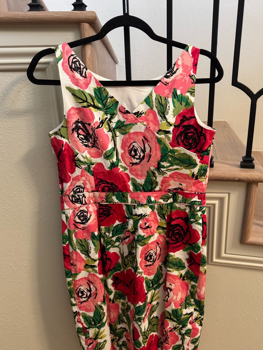 Talbots Floral 4P  Dress in Pink, Red & Green
